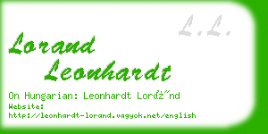 lorand leonhardt business card
